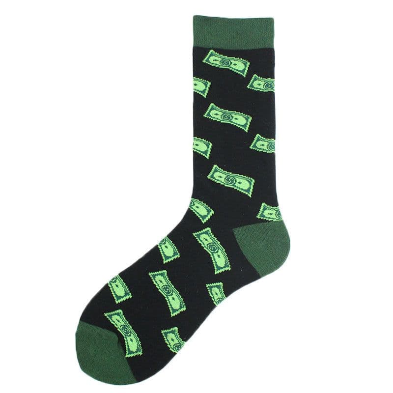image-Men's Fashion Geometric Mid Tube Socks