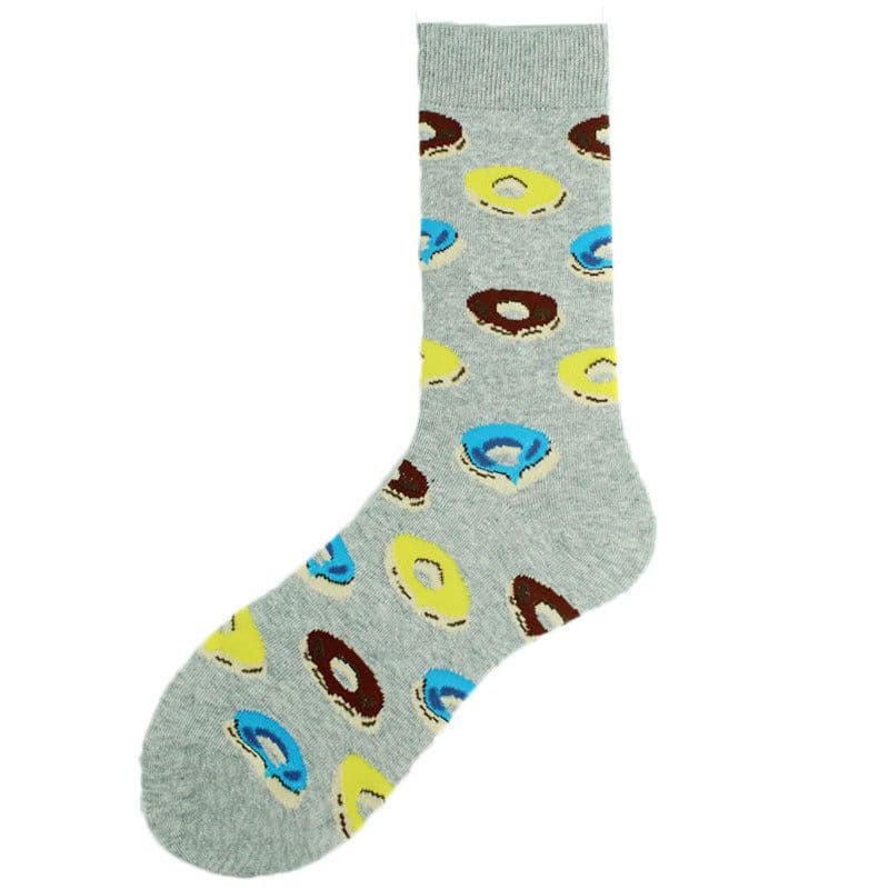 image-Men's Fashion Geometric Mid Tube Socks