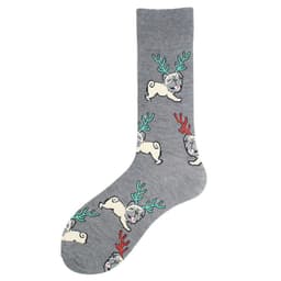 image-Men's Fashion Geometric Mid Tube Socks