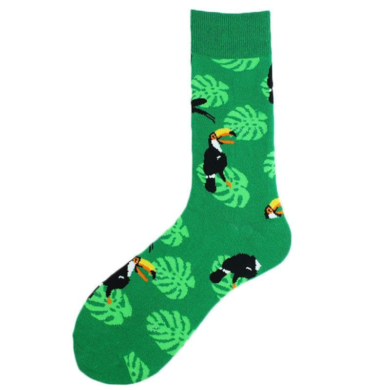 image-Men's Fashion Geometric Mid Tube Socks