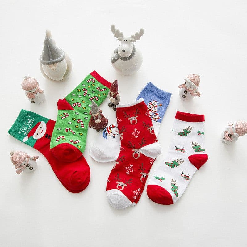 image-Christmas Stockings Cartoon Medium Tube Female New Year Gift
