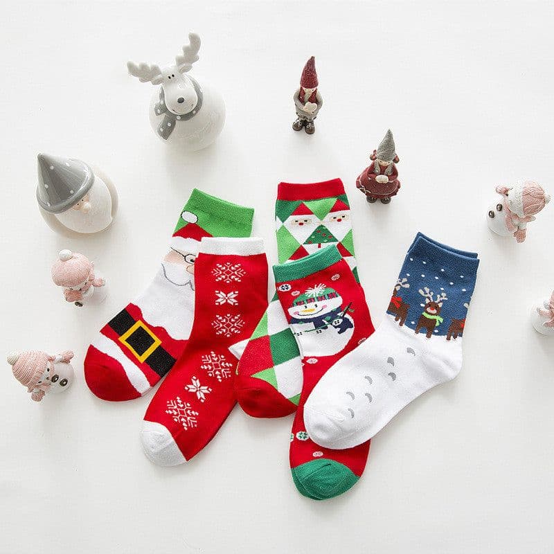 image-Christmas Stockings Cartoon Medium Tube Female New Year Gift