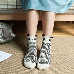 image-Cartoon Women's Socks Cotton Students' Socks Ears Cute Animal Socks All Cotton Socks Sweet Cotton Socks