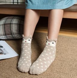 image-Cartoon Women's Socks Cotton Students' Socks Ears Cute Animal Socks All Cotton Socks Sweet Cotton Socks