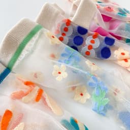 image-Crystal Socks Women's Summer Thin Long Flower Socks Zhuji Socks