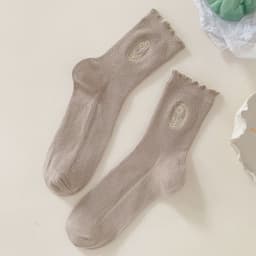 image-Fashion Cotton Cream Color Women's Socks