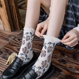 image-Women's Fashion Comfortable Casual Colorblock Socks