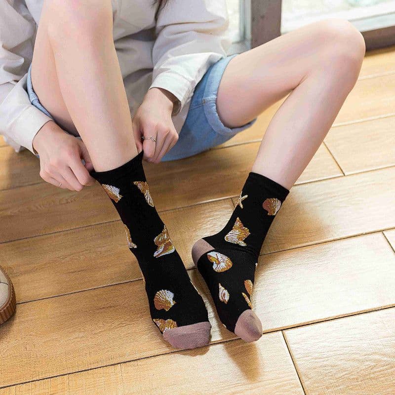 image-Women's Characteristic Animal Pattern Mid Tube Sports Stockings