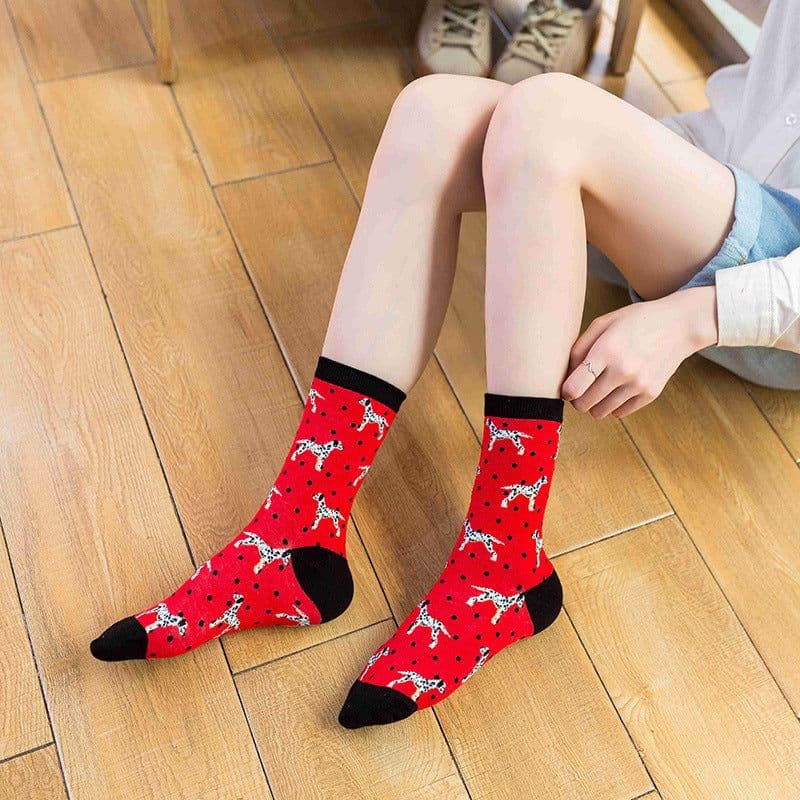 image-Women's Characteristic Animal Pattern Mid Tube Sports Stockings