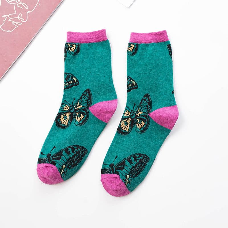 image-Women's Characteristic Animal Pattern Mid Tube Sports Stockings