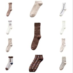 image-Women's Cotton Cute Japanese Bear Stockings