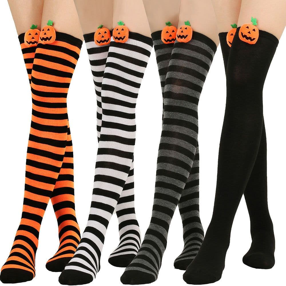 image-Cartoon Devil Over Knee Socks Women