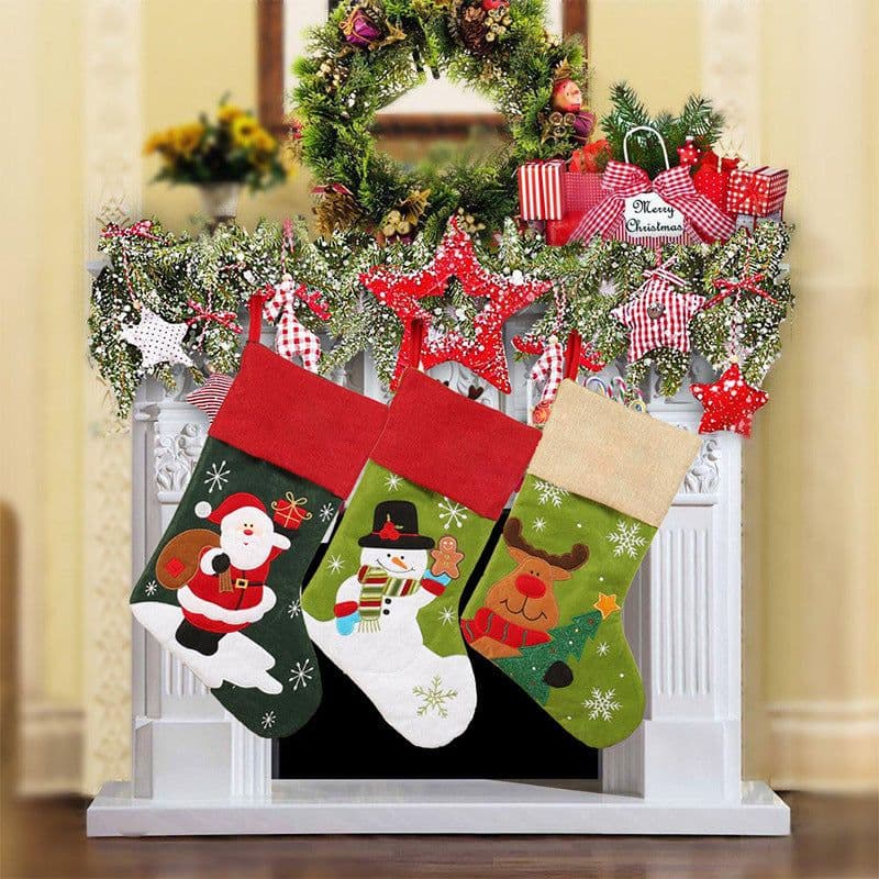 image-Fashion Christmas Ornament Knitted Sweater Socks