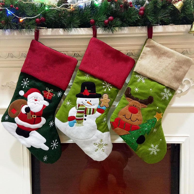 image-Fashion Christmas Ornament Knitted Sweater Socks