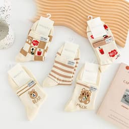 image-Cartoon Bear Ins Three-dimensional Flower Tulip Stockings Female