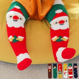 image-New Baby Christmas Cartoon Coral Velvet Stockings
