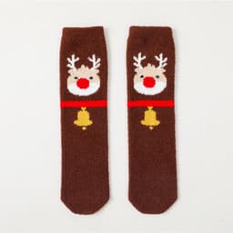 image-New Baby Christmas Cartoon Coral Velvet Stockings