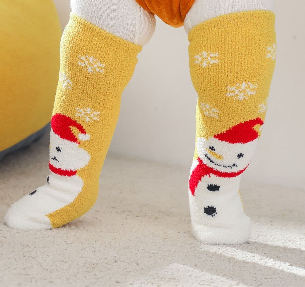 image-New Baby Christmas Cartoon Coral Velvet Stockings