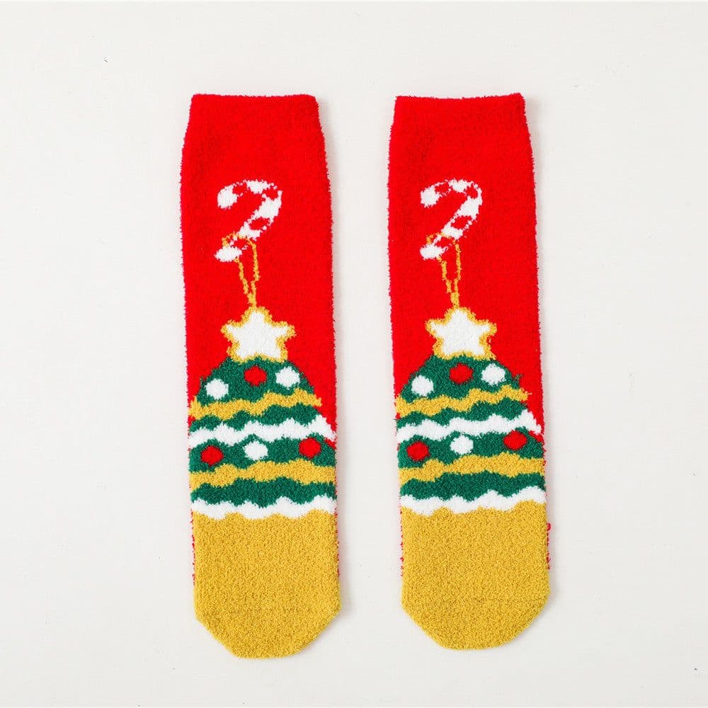 image-New Baby Christmas Cartoon Coral Velvet Stockings