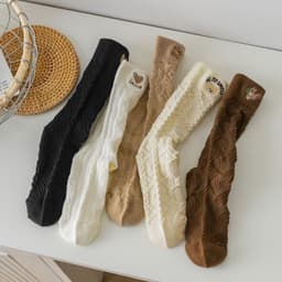 image-Stockings In Women's Stockings Embroidered With Reverse Yarn