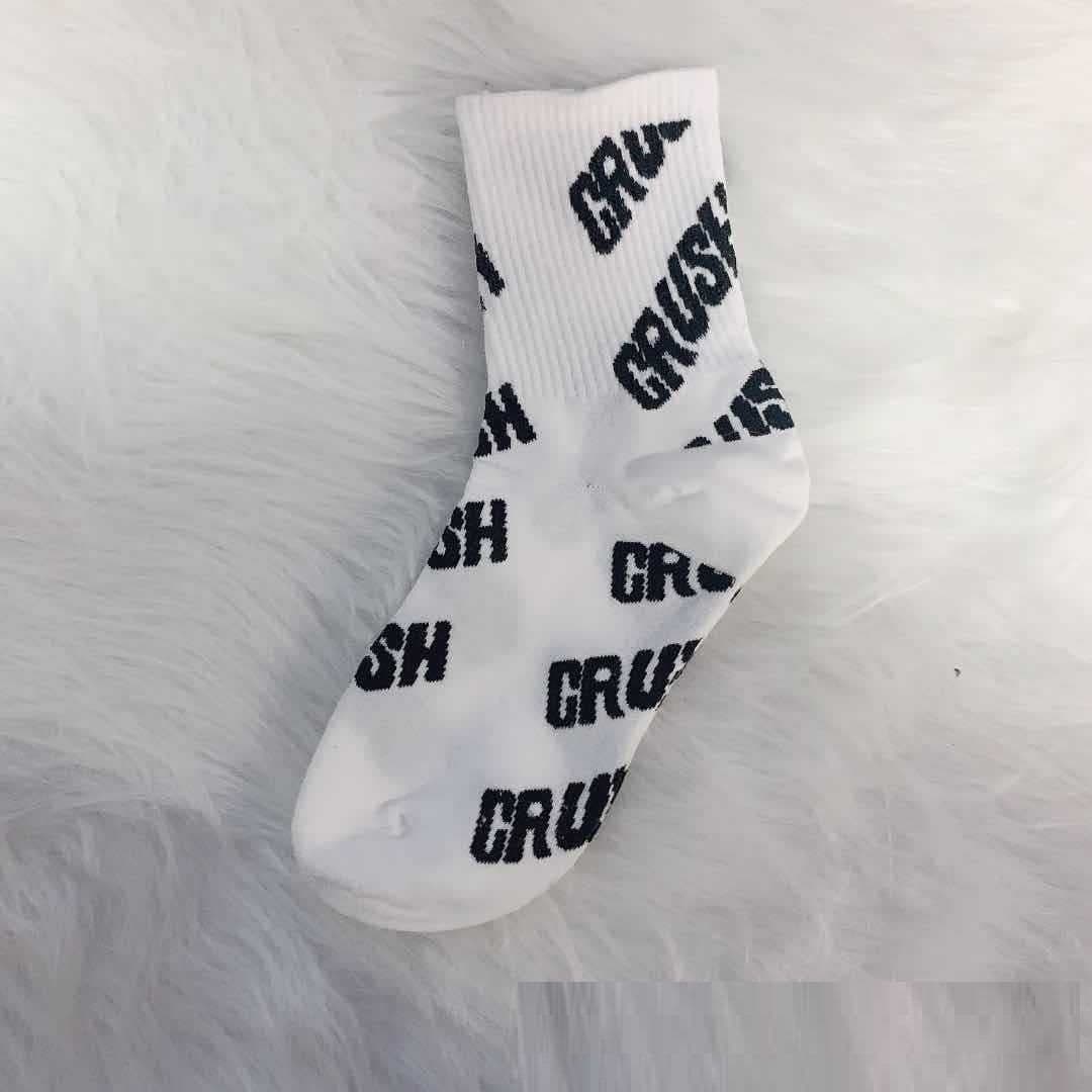image-Spring Socks Letters Tube Socks Ins Japanese Pure Cotton Socks Hip Hop European And American Style Athletic Socks