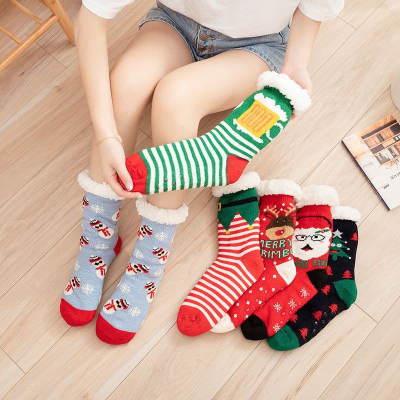image-Household Fashionable Winter Christmas Floor Socks