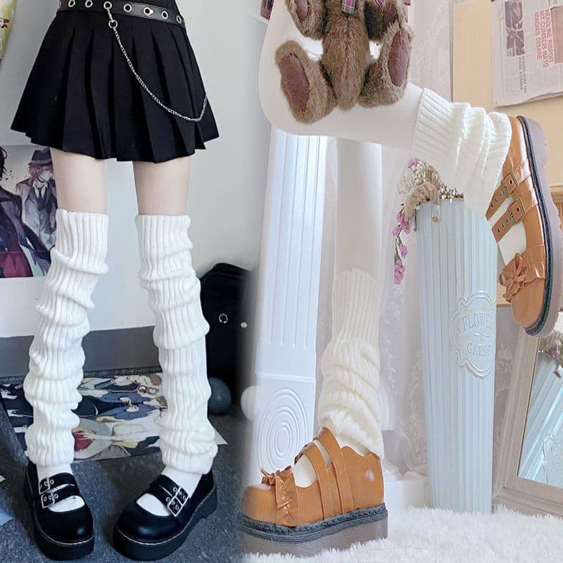 image-Japanese Soft Girls Pile Stockings In Middle Tube