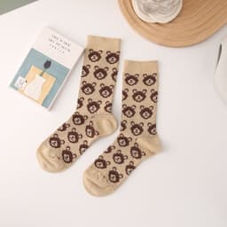 image-Double Needle Two-way Socks Classic Japanese Style Women's Socks Bunching Socks