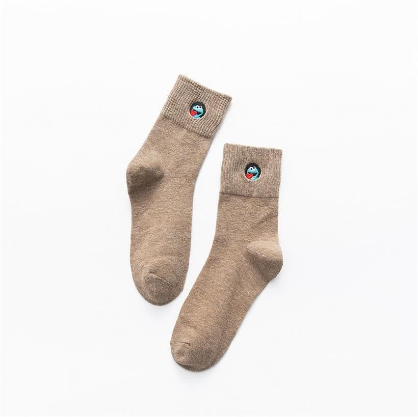 image-Funny Cartoon Embroidery Socks Male Japanese Style