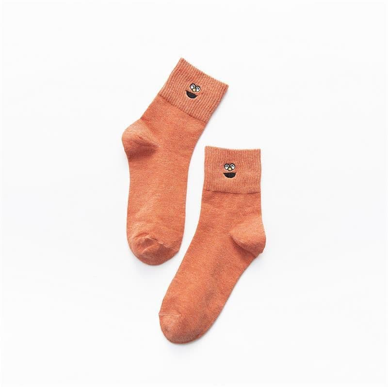 image-Funny Cartoon Embroidery Socks Male Japanese Style