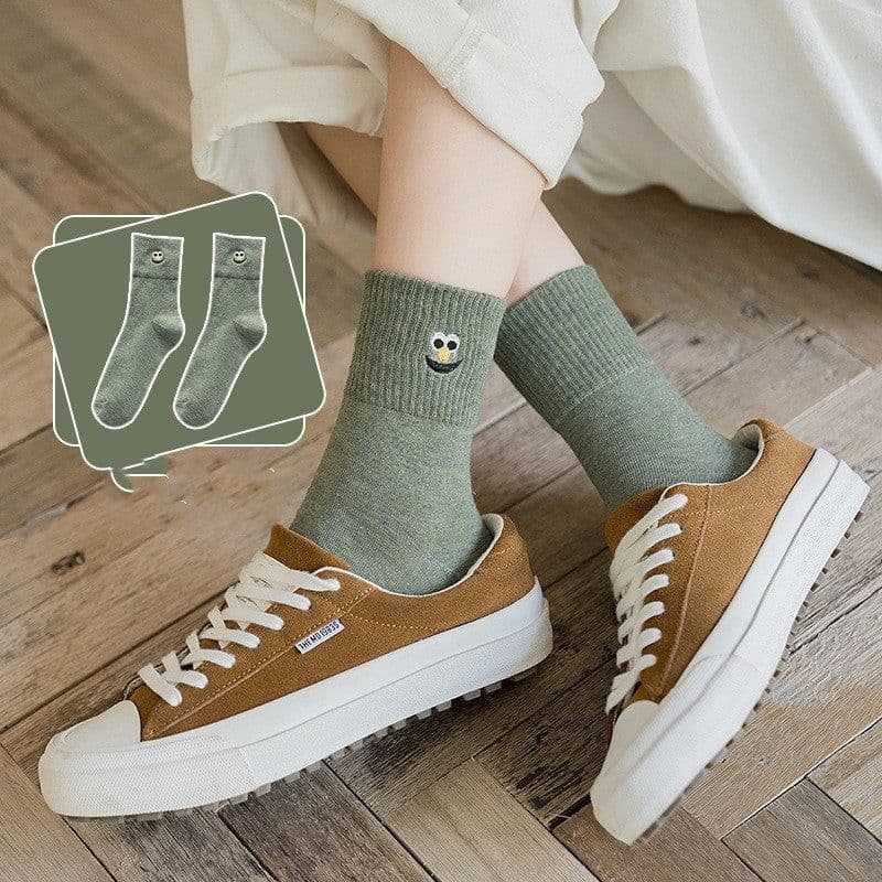 image-Funny Cartoon Embroidery Socks Male Japanese Style