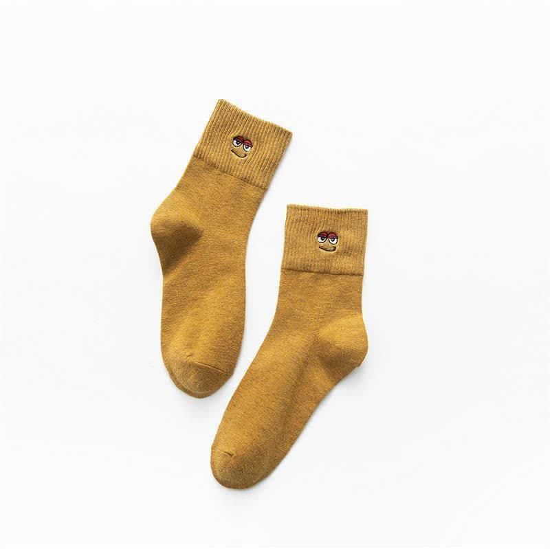 image-Funny Cartoon Embroidery Socks Male Japanese Style