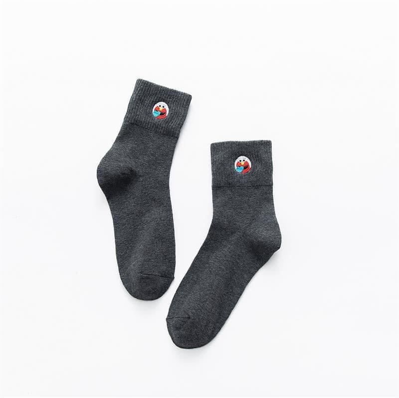 image-Funny Cartoon Embroidery Socks Male Japanese Style
