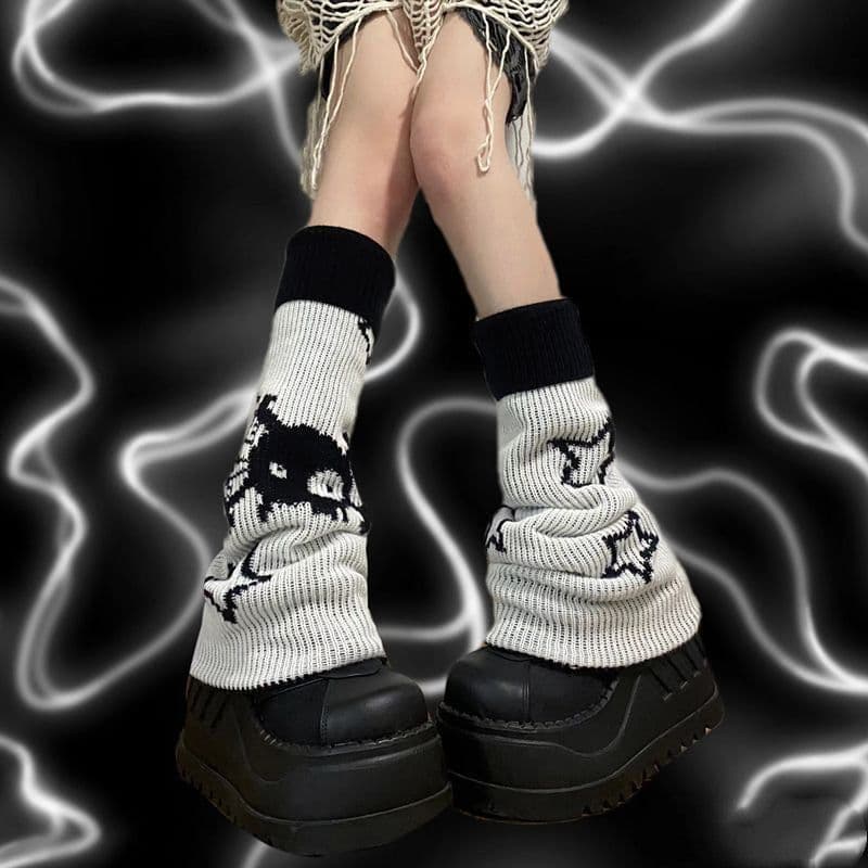 image-Japanese Spice Girl Star Skull Leg Cover