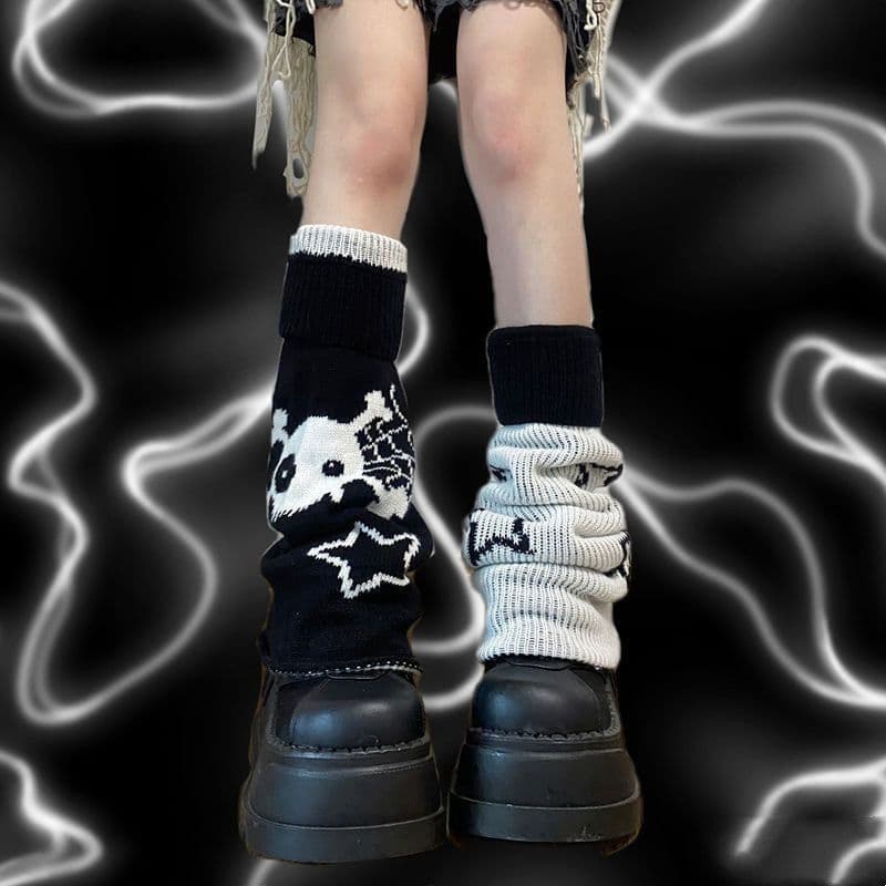 image-Japanese Spice Girl Star Skull Leg Cover