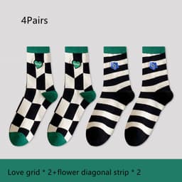 image-Green Women's Spring And Autumn Stockings
