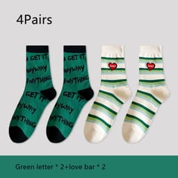 image-Green Women's Spring And Autumn Stockings
