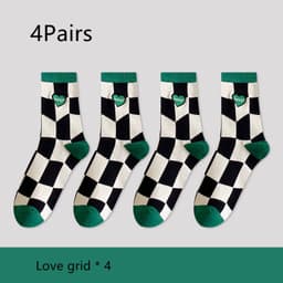 image-Green Women's Spring And Autumn Stockings