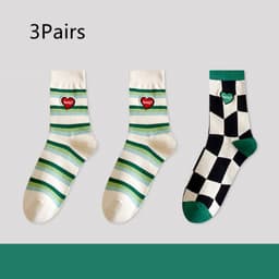 image-Green Women's Spring And Autumn Stockings