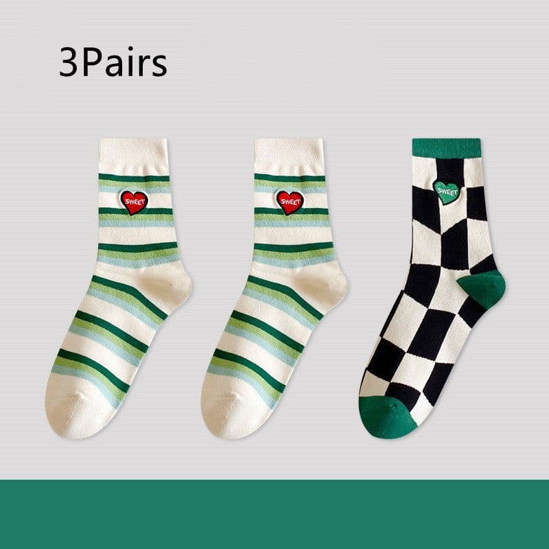 image-Green Women's Spring And Autumn Stockings