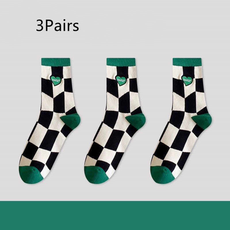 image-Green Women's Spring And Autumn Stockings