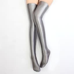 image-Beauty Shiny Silky Multicolor Japanese High Tube Half Knee Length Stockings