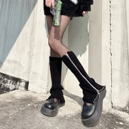 image-Japanese Zipper Leg Sleeve Is Fashionable And Warm