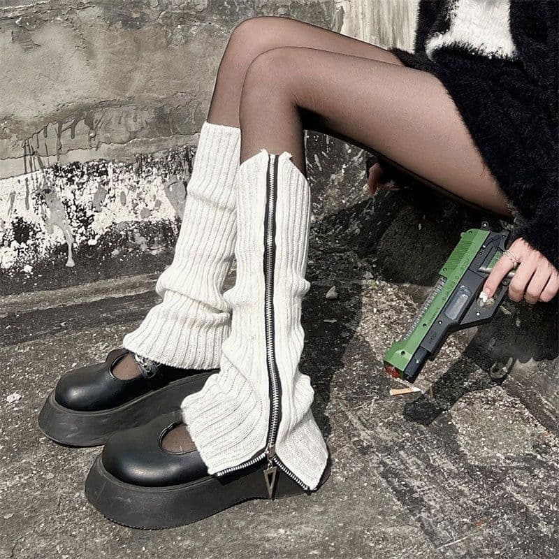 image-Japanese Zipper Leg Sleeve Is Fashionable And Warm