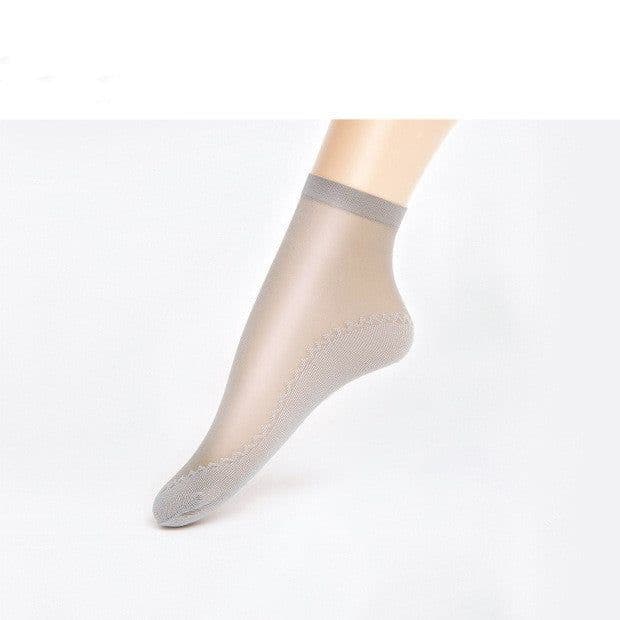 image-Women's Sweat Absorbing Cotton Bottom Stockings