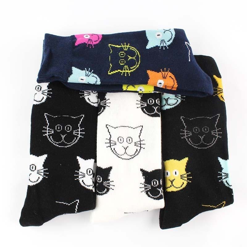 image-Trendy Cat Socks Personality Women's Cotton Socks