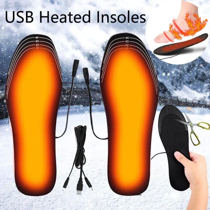 image-USB Heated Shoes Insoles Can Be Cut Winter Warm Heating Insoles Pad Feet For Boots Sneaker Shoes