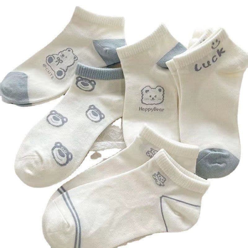 image-Blue Socks Women's Socks Shallow Mouth Summer Thin Style