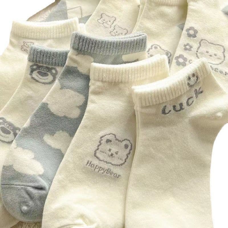 image-Blue Socks Women's Socks Shallow Mouth Summer Thin Style