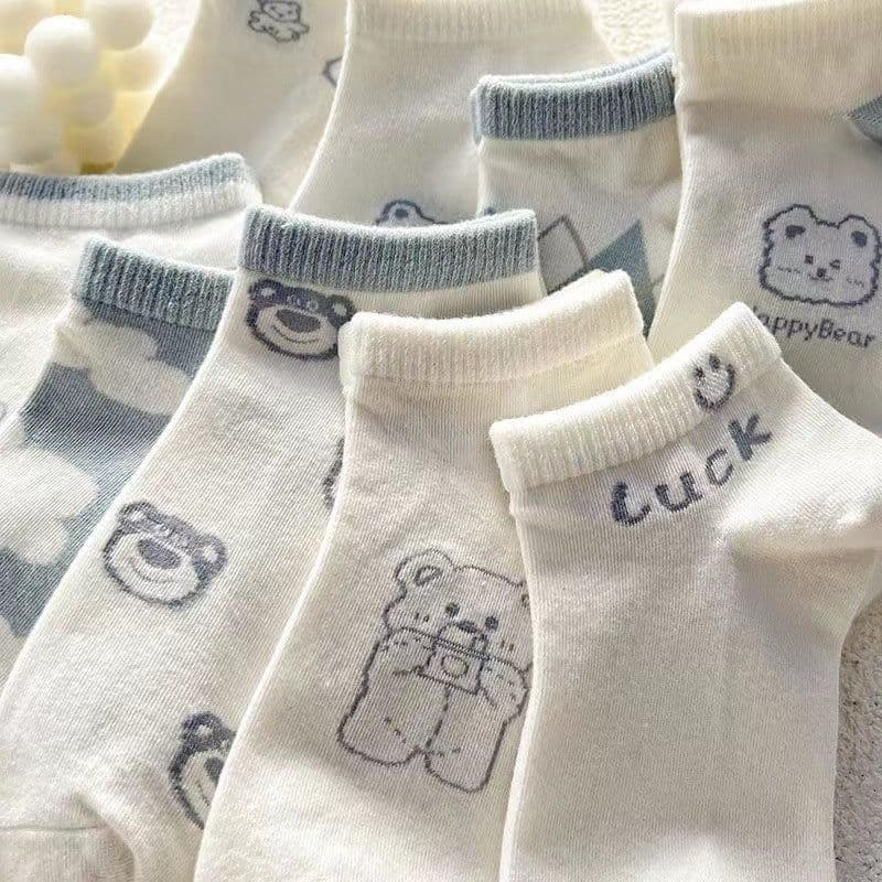 image-Blue Socks Women's Socks Shallow Mouth Summer Thin Style